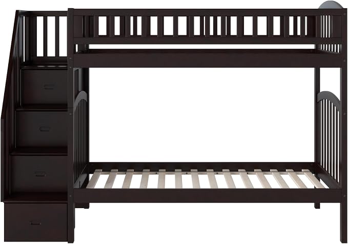 AFI, Westbrook Staircase Bunk Bed Twin Over Twin, Espresso