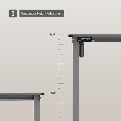 LongKe Electric Standing Desk Adjustable Height, 40x24 Inches Sit Stand up Desktop for Home Office, Ergonomic Rising Computer Table with Memory Preset, Black