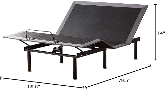 Lucid® L150 Adjustable Bed Frame – Head & Foot – Wireless Remote, Queen