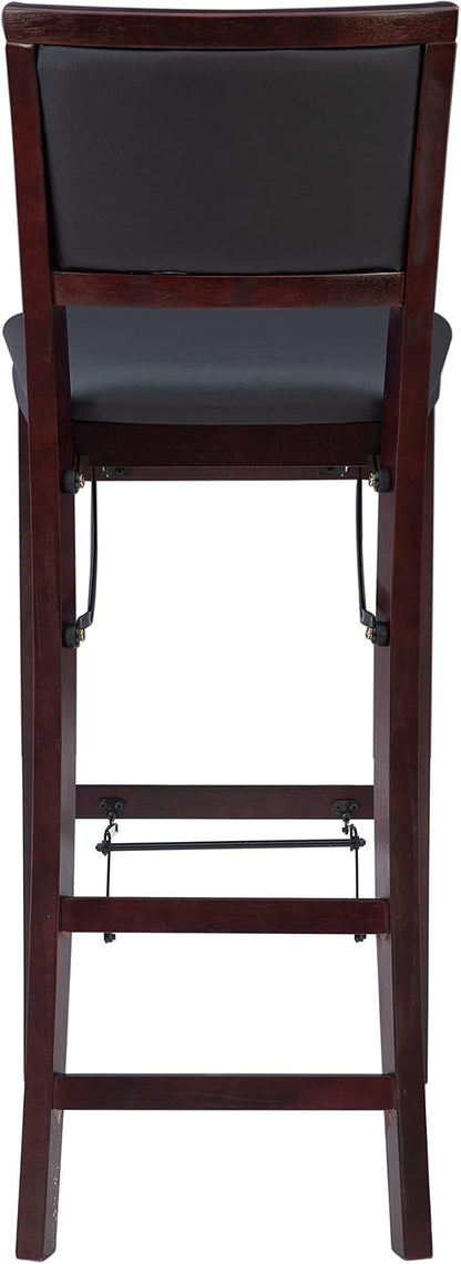 Linon Keira Pad Back Folding Bar Stool