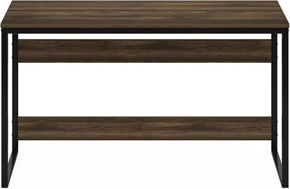 Furinno Moretti Desk, 52 Wide Metal Frame Gaming Desk, Rectangular Computer Desk, Writing Desk, Office Desk for Home Office, Study Room, Dorm, Bedroom, Brown Walnut