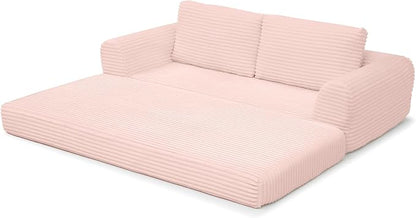 82-Inch Foldable Loveseat Boneless Cloud Couch, Modern Compressed Foam Daybed Floor Mattress Sleeper Sofa, 2-in-1 Boneless Convertible Sofa in a Box,No Assembly Required