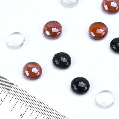 GasSaf Blended Fire Glass Beads for Outdoor Fire Pit, Fireplace, Replaces Existing Gas Logs & Lava Rocks, 3/4 Inch Glass(10 Pound)(Black, Amber, Crystal Clear Luster)