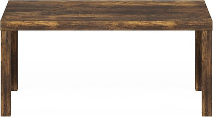 Furinno Classic Coffee Table, Modern Rectangle Printer Stand, Amber Pine | 1.8" Triple Thick Tabletop, Toolless Assembly, Side Table, for Living Room, Home Office