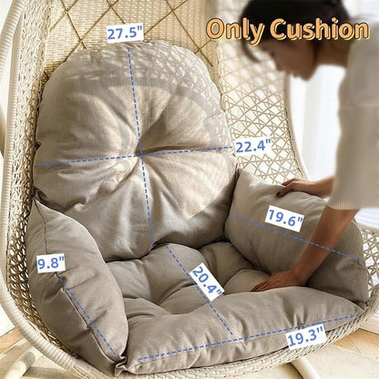 Swing Egg Chair Cushion Thickened Hanging Basket Seat Cushion Washable Hammock Chair Cushions Outdoor Patio Hanging Chairs Cushions Replacement (Only Cushion) (Green)