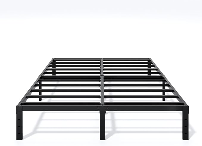 LUMUNANCE Metal Bed Frame Queen Size - 12 Inch Heavy-Duty Queen Platform Bed Frame No Box Spring Needed, Easy Assembly, Noise-Free, Sturdy Mattress Foundation, Underbed Storage Space