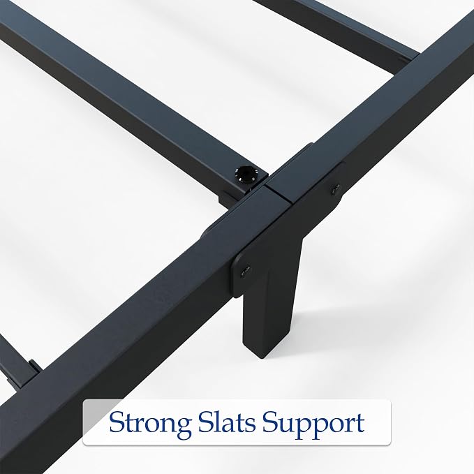 YUSENHEEI 8 Inch King Size Bed Frame, Heavy Duty Metal Platform Bed Frame No Box Spring Needed, Noise Free, Easy Assembly, Black