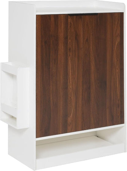 Verano Garden No Bend Shoe Cabinet with Slide Out Shelf, Top Storage Shelf & Umbrella Stand, 6-Tier Modern Shoe Organizer for Hallway, Apartment Entry