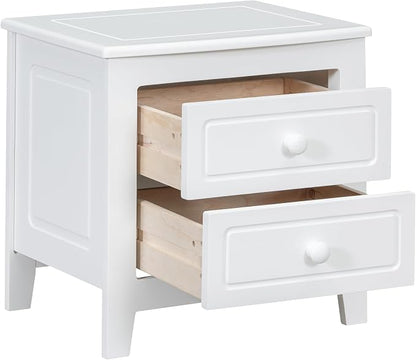 Harper & Bright Designs 3 Pieces Full Size Bedroom Sets, Solid Wood Platform Bed Frame with Heeadboard, 2 Nightstands, Farmhouse Design Full Bedroom Furniture Sets, Easy to Assemble (White)
