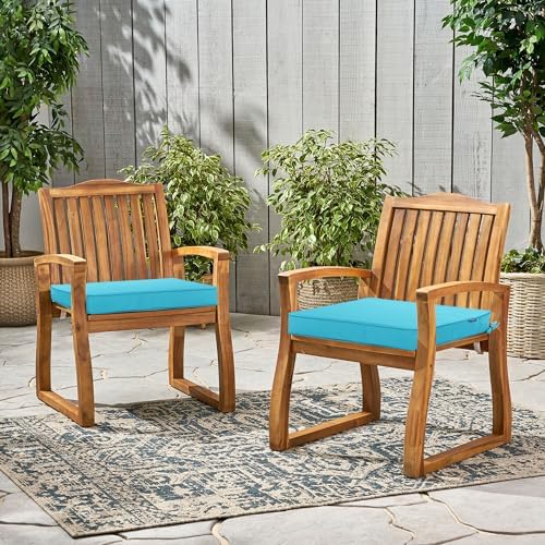 Outdoor Chair Cushions Set of 2, 19 x 19 x 3 Inch Seat Pads