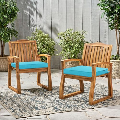 Outdoor Chair Cushions Set of 2, 19 x 19 x 3 Inch Seat Pads