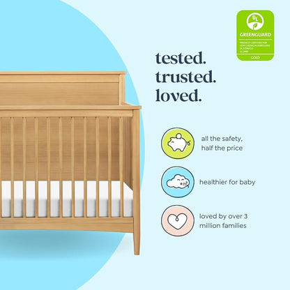 Davinci Frem 4-in-1 Convertible Crib in Honey, GREENGUARD Gold Certified