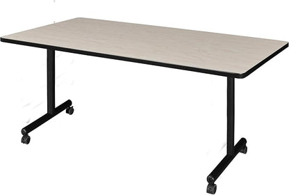 Romig Axis-Pro 72 x 30 in. Mobile T-Base Training Seminar Table- Maple