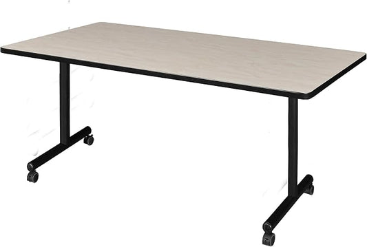 Romig Axis-Pro 72 x 30 in. Mobile T-Base Training Seminar Table- Maple