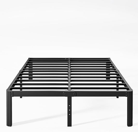 14 Inch High Metal King Bed Frame No Box Spring Needed, Heavy Duty King Size Bed Frame Platform, Noise Free, Easy Assembly, Black