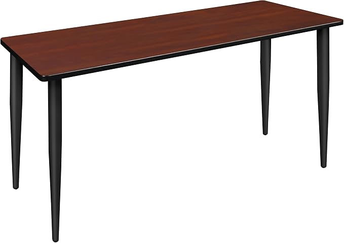 Romig Arco 60 x 24 in. Training Seminar Table- Cherry Top, Black Tapered Legs