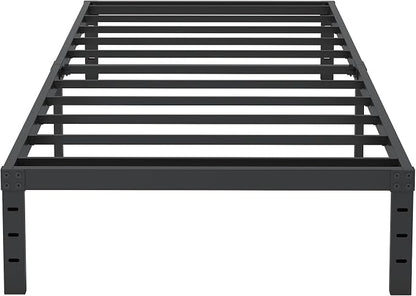 Cieemine 12 Inch Twin XL Size Bed Frames, Heavy Duty Metal Bed Frame Twin XL, No Box Spring Needed, Easy Assembly, Noise-Free, Black