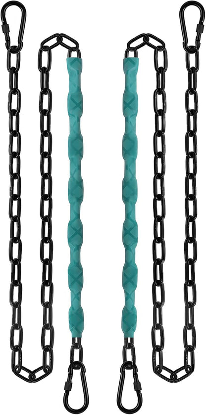 JACNITAD 64inch Hanging Swing Chair Chain (2)+ 4 Free Quick Links, 1000LB Load Bearing,Indoor and Outdoor Playground Swings, Hammocks, Sandbags Swing Chains