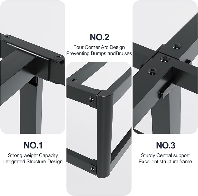 10 Inch High Profile Queen Box Spring, Heavy Duty Metal Frame Mattress Foundation with Fabric Cover, Easy Assembly, Noise-Free (10 Inch, Queen)