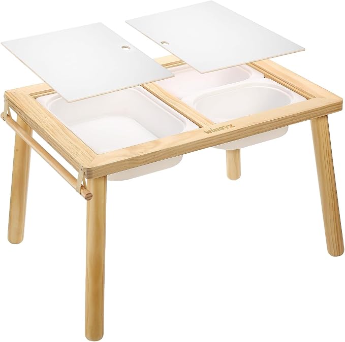 WINGYZ Kids Table for Play Study Dining Toys Storage, Sensory Tables for Toddler, Activity Table with Storage Bins Birthday Gifts for Boys and Girls
