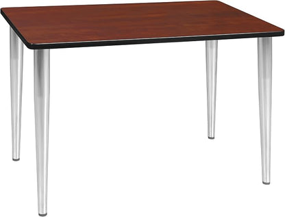 Romig Arco 48 x 24 in. Training Seminar Table- Cherry Top, Chrome Tapered Legs