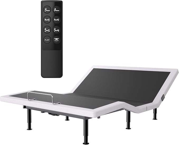 Full Adjustable Bed Frame, Wireless Remote, USB Port, Head & Foot Incline, Underbed Lighting, Heavy Duty Electric Platform, Zero Gravity Mode, Quiet Motor, Easy Assembly