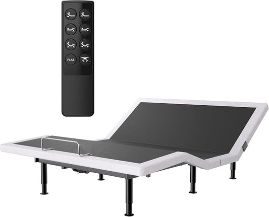 Full Adjustable Bed Frame, Wireless Remote, USB Port, Head & Foot Incline, Underbed Lighting, Heavy Duty Electric Platform, Zero Gravity Mode, Quiet Motor, Easy Assembly