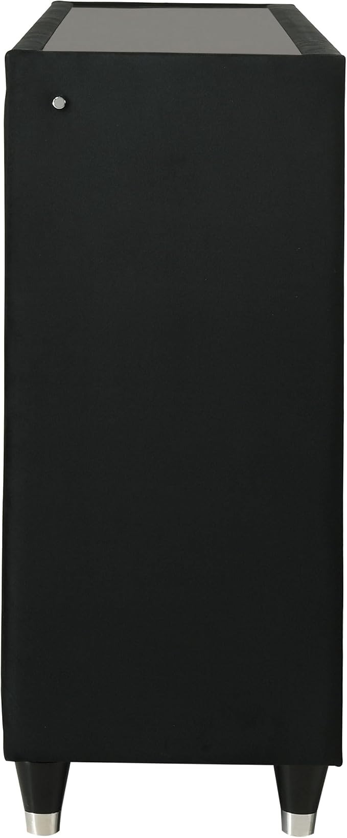 Coaster Home Furnishings - Lorient - Wood and Velvet - 8-Drawer Dresser with LED Lighting, Quilted Fronts and Crystal Knobs - Bedroom - Black - 223163