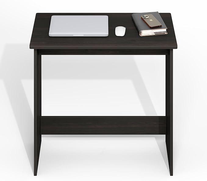 Furinno Simplistic 31-in Black Computer Desk with Drawers, Black Espresso | Small Office Desk, Rectangular Home Office Desk, Gaming Desk for Home Office, Bedroom, Study Room