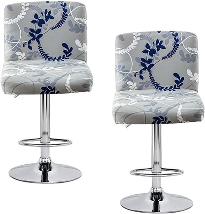 Levoberg Bar Stools Cover Set of 2 Printed Armless Swivel Barstools Slipcovers with Backs Stretch Square Counter Height Bar Stools Covers Mid Low Back Chair Cover for Kitchen Dining Room Bar #13