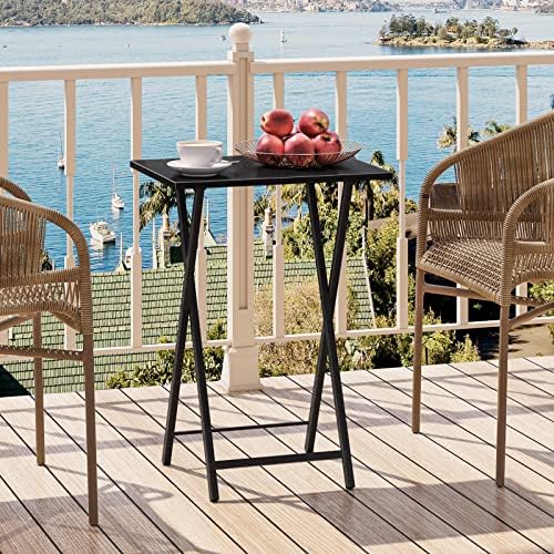 HOOBRO Folding TV Tray Table, Stable Snack Table for Small Space