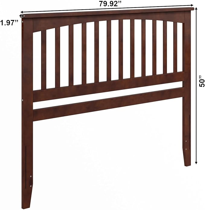 AFI, Mission Queen Solid Wood Headboard, Walnut
