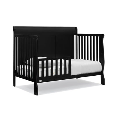 Simmons Kids Carter 6-in-1 Convertible Crib - Greenguard Gold Certified, Black Ebony