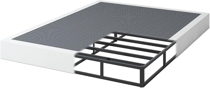 NHODIR 7 Inch Full Box Spring-Heavy Duty Metal Bed Foundation, Noise-Free & Tool-Free Easy Assembly,Mattress Support Base for Full Size Bed