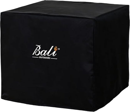 BALI OUTDOORS Square Durable Fire Pit Cover, 600D Heavy Duty with PVC Coating, 28.3'' x 28.3'' x 25'', Black