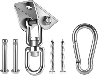 HOMPER Hammock Hanging Kit, 1000 lb Capacity Heavy Duty 360° Rotate Swing Hooks for Chair, Yoga, Outdoor Patio Porch