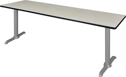 Romig Pillar 84" x 24" Training Table- Maple/Grey Base