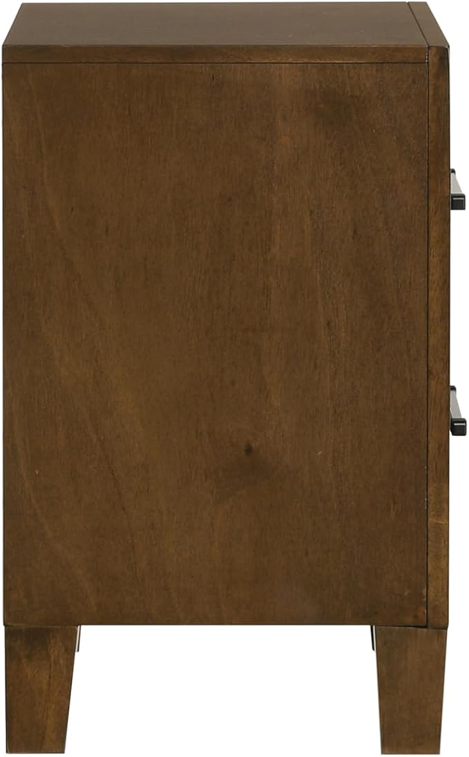 New Classic Furniture Ballard 5-Piece Wood Cal King Bedroom Set with 2-Nightstands, Walnut Brown
