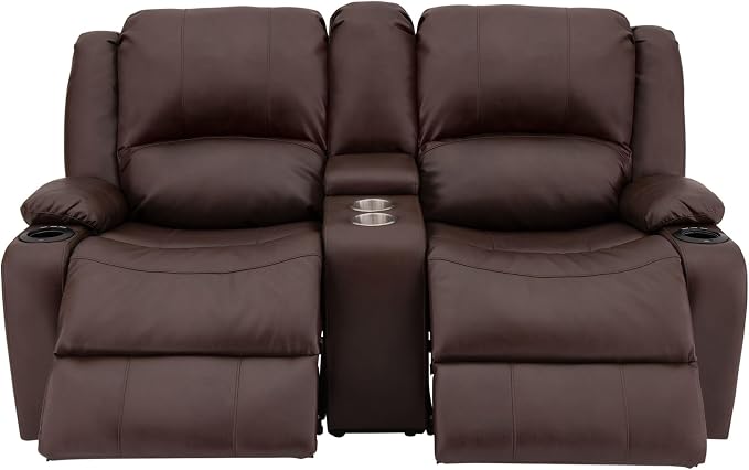 RecPro Charles 67" RV Wall Hugger Reclining Sofa | Mahogany