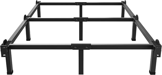 Superay Metal Bed Frame, 9-Leg Bed Base 8 inches Support for Box Spring and Mattress Set, King, Easy Assembly, Black