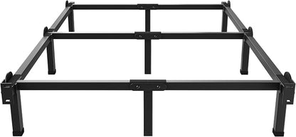 Superay Metal Bed Frame, 9-Leg Bed Base, 8 inches Support for Box Spring, Queen, Easy Assembly, Black