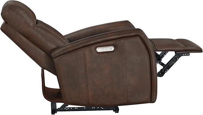 KISLOT Wall Hugger Power Recliner Chair with USB & Type-C Ports Faux Leather Recliner 135° Reclining Small Space Electric Sofa for RV Living Room Bedroom