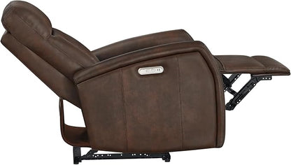 KISLOT Wall Hugger Power Recliner Chair with USB & Type-C Ports Faux Leather Recliner 135° Reclining Small Space Electric Sofa for RV Living Room Bedroom