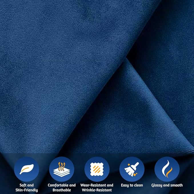 89'' Pull Out Sofa Bed King, Chesterfield Velvet Sleeper Sofa, Convertible L-Shaped Futon Couch, Tufted Back, 4 Pillows, Ottoman, Deep Seat Loveseat Couches for Living Room, Apartment, Blue