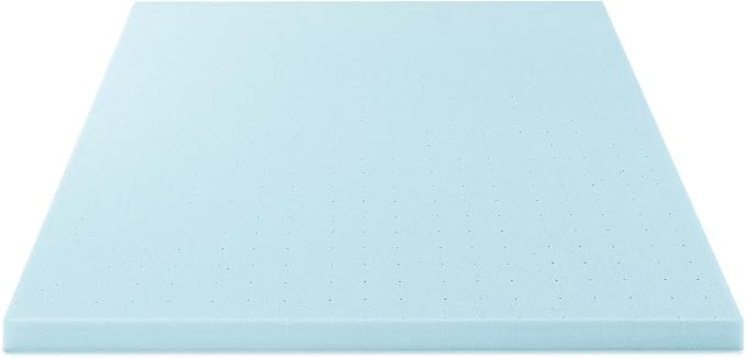 Best Price Mattress 3 Inch Ventilated Memory Foam Mattress Topper, Cooling Gel Infusion, CertiPUR-US Certified, Dorm Essentials, Queen