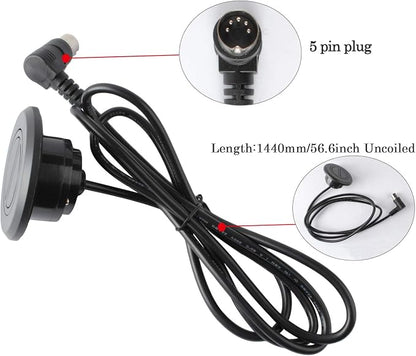 Power Recliner Chair Switching Replacement with 2 Button 5 Pin Plug for Electric Sofa Lift Chair,Round Hand Control Handset Lift Chair Remote Replacement
