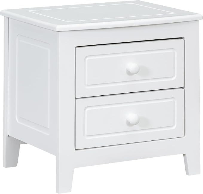 Harper & Bright Designs 3 Pieces Full Size Bedroom Sets, Solid Wood Platform Bed Frame with Heeadboard, 2 Nightstands, Farmhouse Design Full Bedroom Furniture Sets, Easy to Assemble (White)