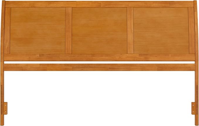 AFI, Portland King Sleigh Solid Wood Panel Headboard, Light Toffee