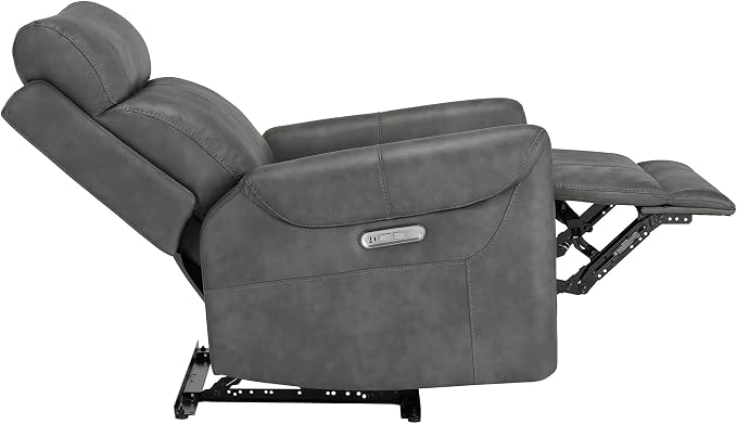 KISLOT Leather Recliner Chair for Adults Wall Hugger RV Recliner with USB Charging Ports Electric Power Reclining Sofa for Living Room Home Theater Seating Bedroom