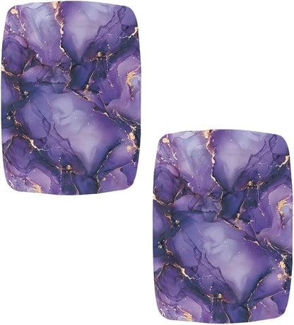 Drak Purple Marble Bar Stool Seat Covers Rectangle Stool Covers Set of 2 Bench Covers Slipcover Rectangle Stretch Counter Height Bar Stools Slipcovers Counter Stool Covers Saddle Seat Cover